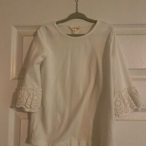 Matilda Jane White Eyelet Sleeve Top